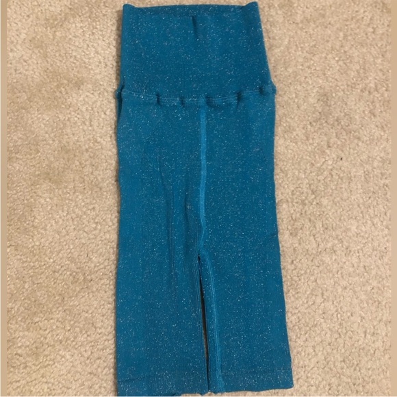 NWOT Free People Happiness Runs Bike Shorts in Off Tropic Lurex Size XS/S (0-6) - Picture 8 of 10